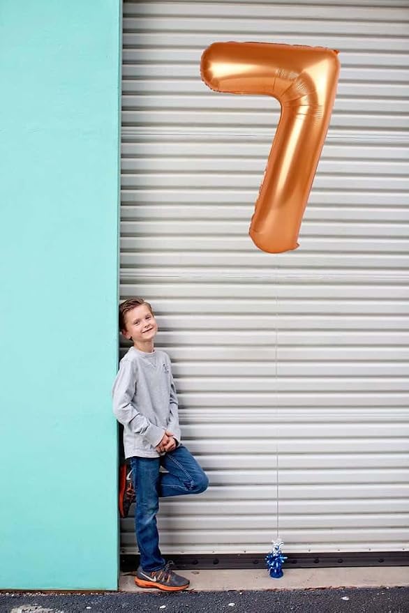 Orange Number 5 Balloon 40 Inch, 5th Birthday Party Decorations Men Women | - Image 8