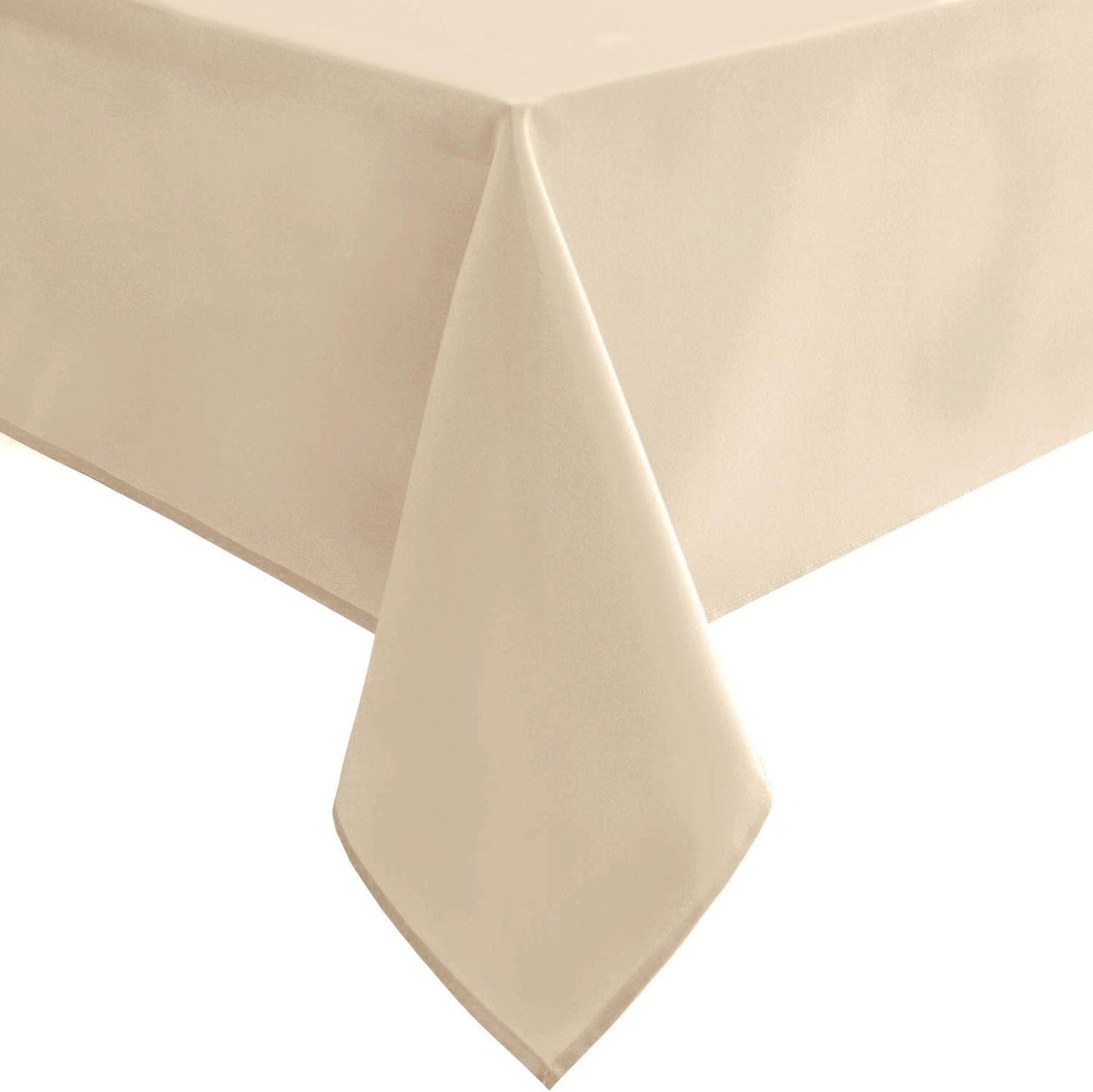 Hiasan Small Tablecloth for Square Tables - Waterproof and Spillproof Washable Fabric Table Cloth for Dining Room Kitchen Party (Beige, 40 x 40 Inch)