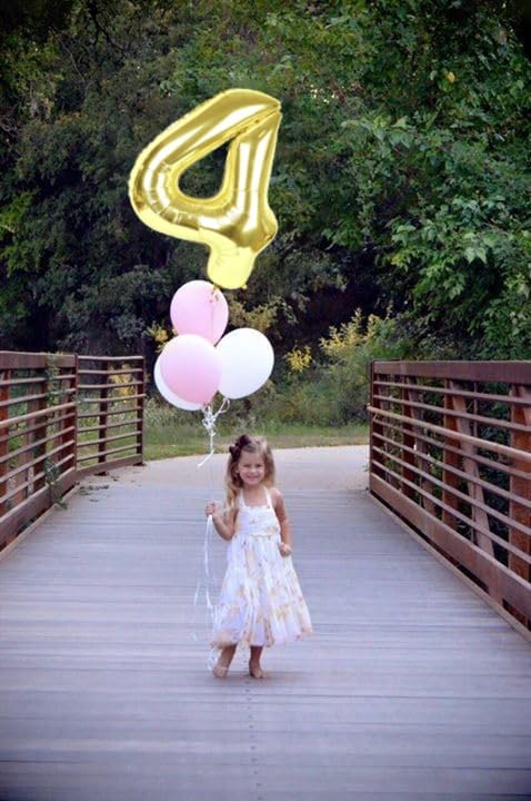 3 Balloon Number 40 Inch Light Gold Balloons - Image 4
