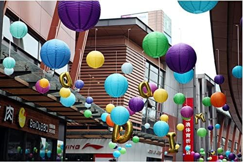 12Pcs 6, 12 Inch Mixed Sizes Royal Blue Paper Lanterns Decorative Chinese - Image 7