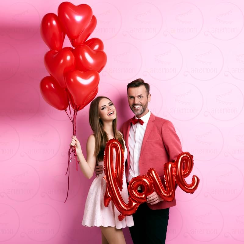 AFTERLOON® Biodegradable Balloons 24 pcs Purple 10 Inch Heart Shaped, Thickened Extra Strong Natural Latex Helium Float, Proposal Marriage Love Baby Shower Gender Reveal Wedding Bridal Corazones