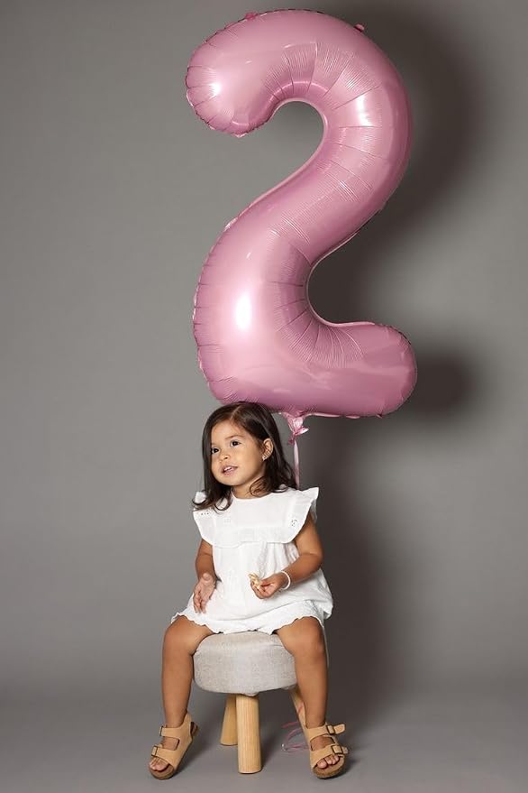 Numbers 10 Balloon 40Inch Pearl Pink Balloon - Image 3