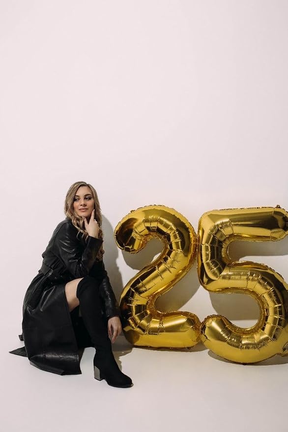 Number 25 Balloons 40 Inch for 25th 52 Birthday Party Decorations, - Image 3