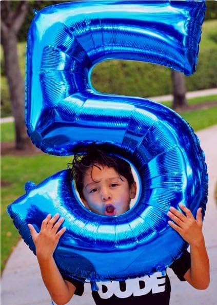 Blue Jumbo Number 50 Balloon 40 Inch, Men Women 50 Birthday Supplies, Foil Helium 50 Birthday Giant Balloon, Mylar Blue Number Balloons Anniversary Decorations