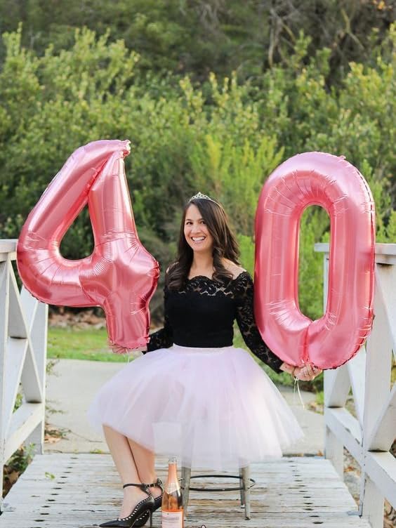 Number Balloons 14 Balloon 40 inch Pearl Pink - Image 3
