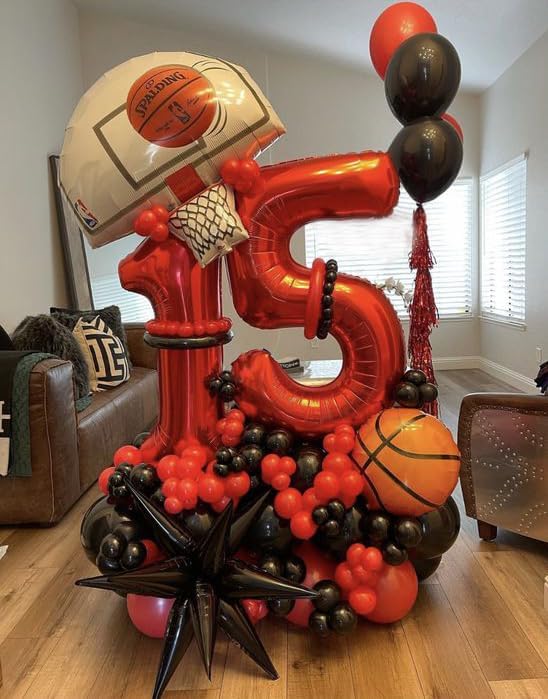 Red 5 Balloon - Number Balloon 40 Inch, 5th Red Birthday Decorations | Large - Image 8