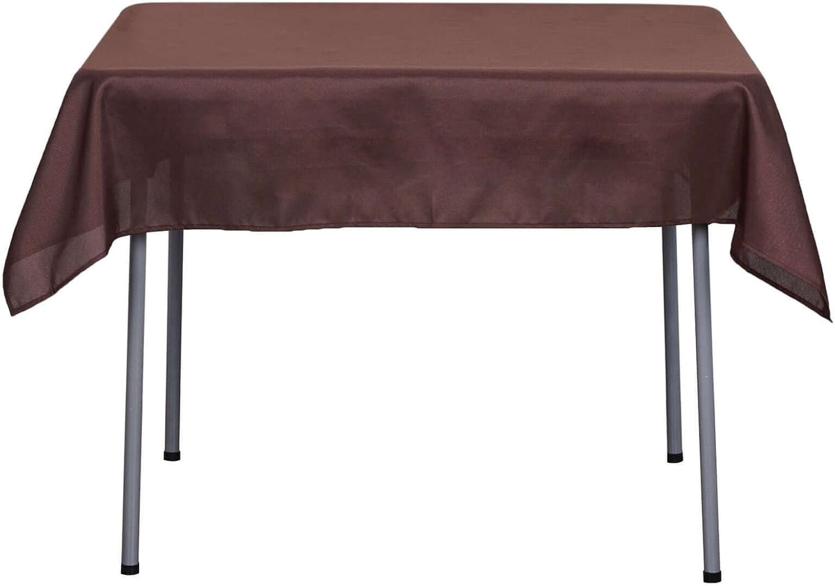 Efavormart 54x54 Chocolate Wholesale Linens Seamless Polyester Square Linen Tablecloth for Wedding Banquet Party Restaurant