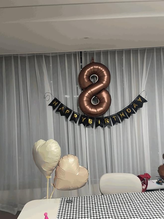 2 Balloon - Brown Birthday Number Balloons, 40 Inch Decorations Men Women | - Image 9