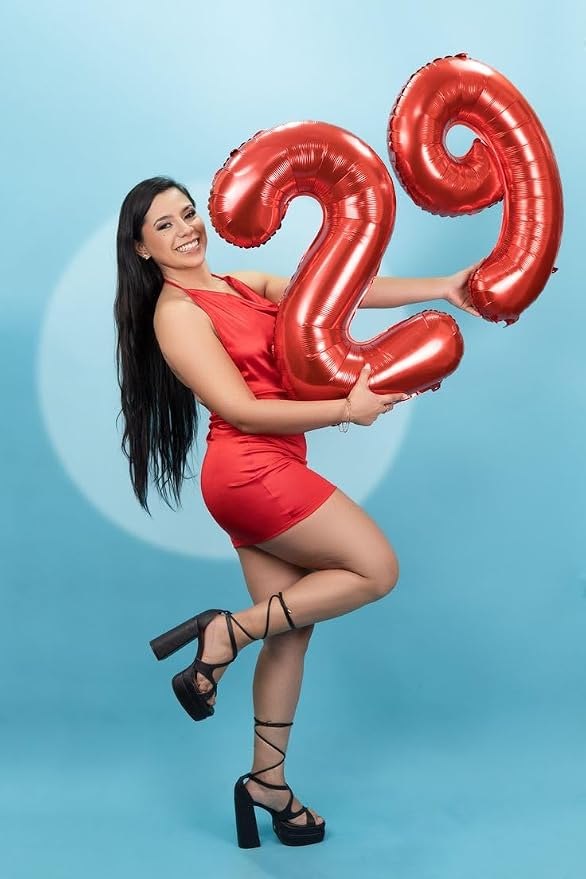 19 Balloon Number 40 Inch Red Balloons - Image 4