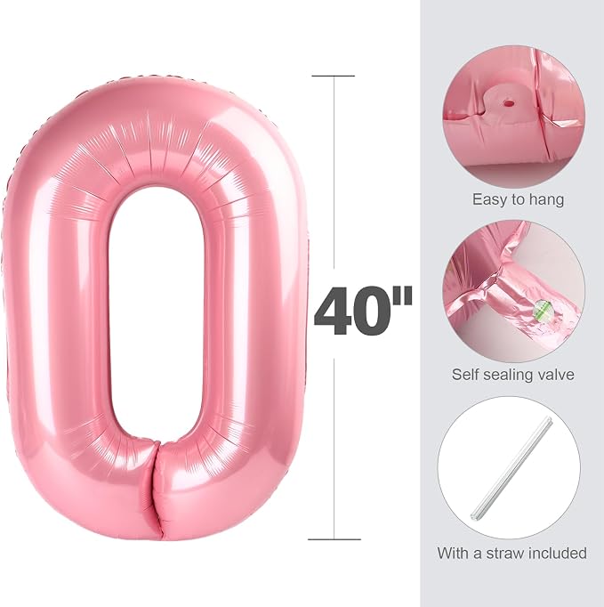 Number Balloons Pink 7 Balloon 40 inch - Image 5