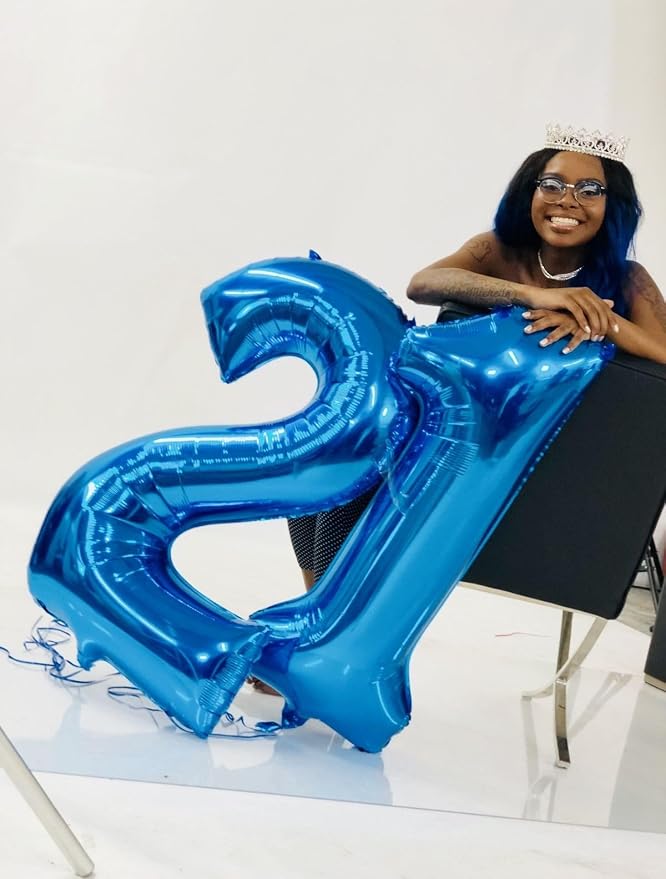 Number Balloon Dark Blue Number 26 - Image 4