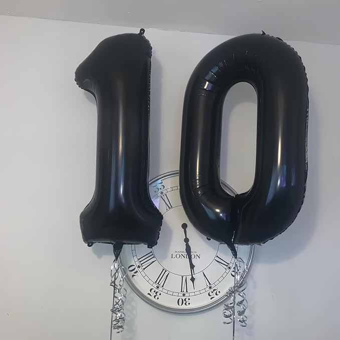 Black 4 Balloon Number, 40 Inch Number 4 Balloon Large Black 4 Foil Mylar - Image 5