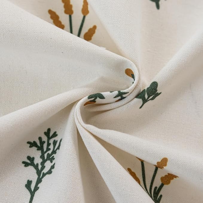 F-CHU Boho Floral Curtains 63 Long Patterned Curtain - Image 7