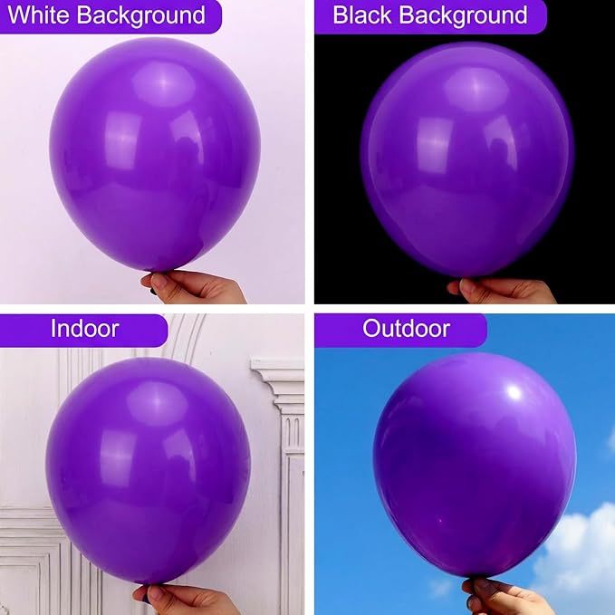 RUBFAC Dark Purple Balloons Arch Kit Different Sizes - Image 4