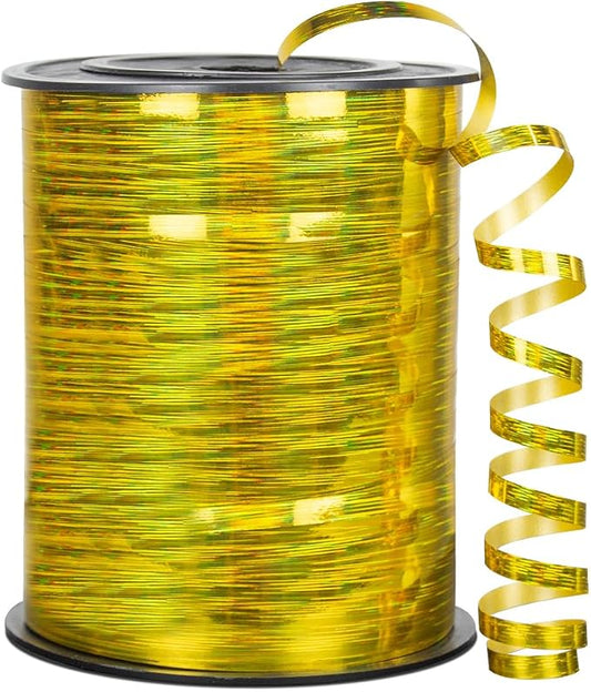 Glossy Gold Curling Ribbon, 1/5" Wide x 500 Yards Christmas Curling Ribbons by KMERLIFE