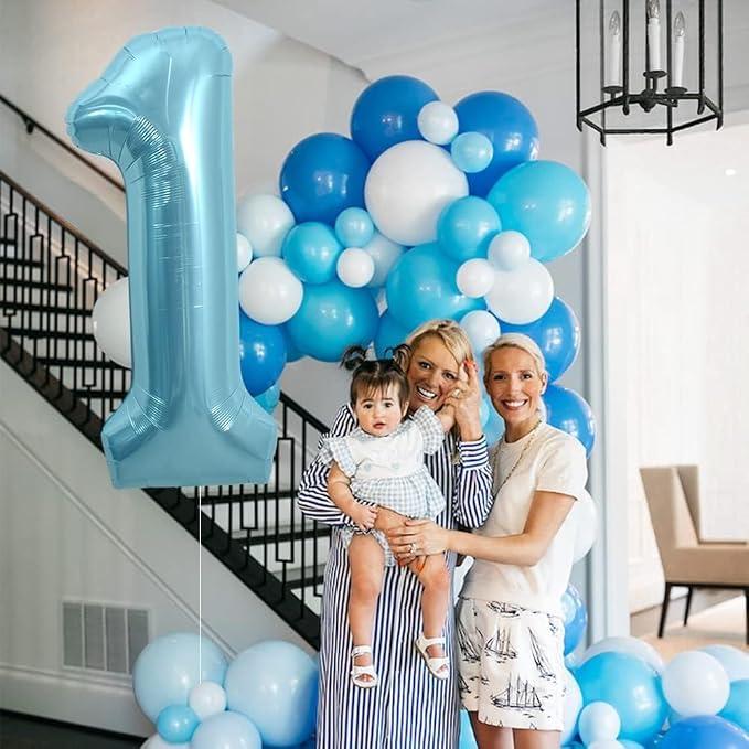 Pearl Blue Number 2 Balloon 40 Inch - Image 9