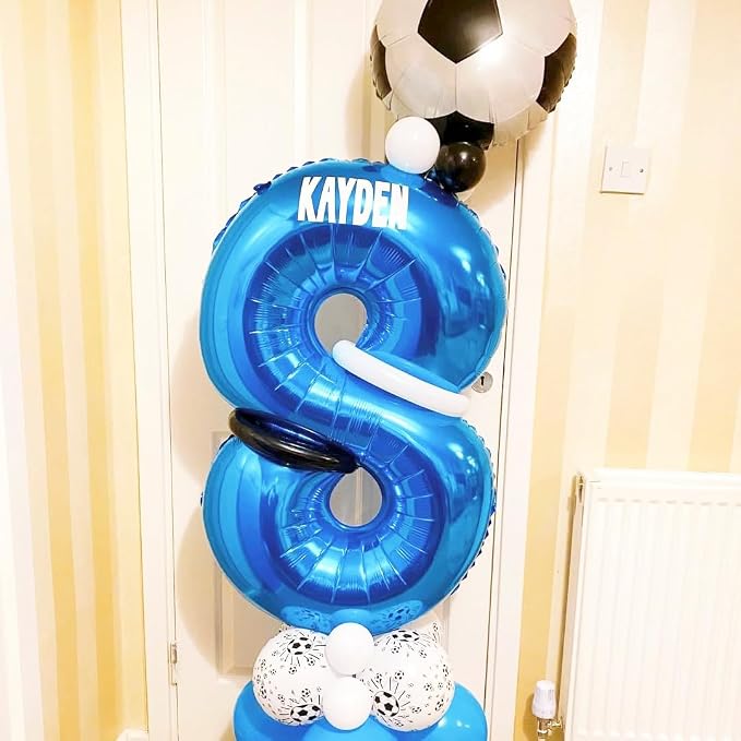 Blue 13 Balloon Number, 40 Inch Number 13 Balloon Big Blue Foil Mylar Helium - Image 3