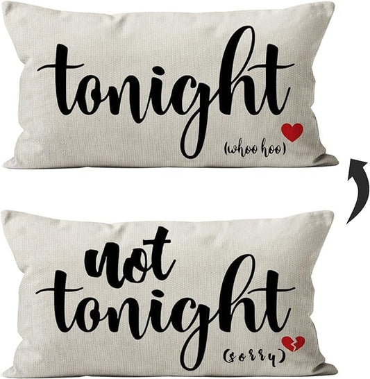 Mancheng-zi Bridal Shower Gift - 16x24 Pillow Cover for Bride, Bachelorette and Wedding - Funny Throw Pillows for Bedroom (Beige)