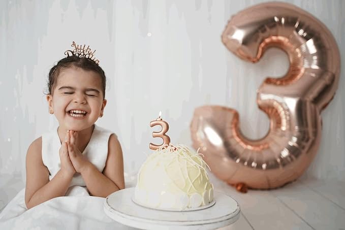 8 Balloon - Rose Gold Birthday Number Balloons, 40 Inch Party Decorations | - Image 4