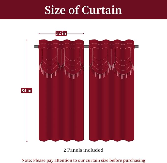 Loom and Mill Red Damask Curtains - Image 7