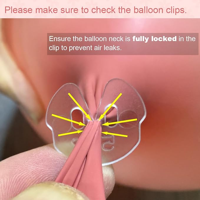 Transparent Balloon Clips for 5–12 Inch Latex Balloons 500 Pcs, No-Knot Plastic - Image 4