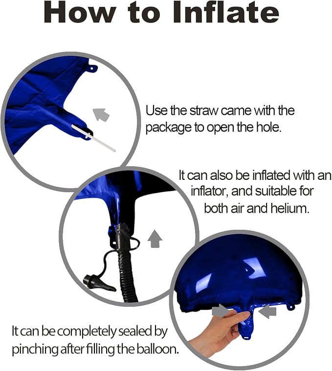 40 Inch Navy Blue Big Number 13 Balloon 0-9 Large Helium | Royal Blue Balloons - Image 2