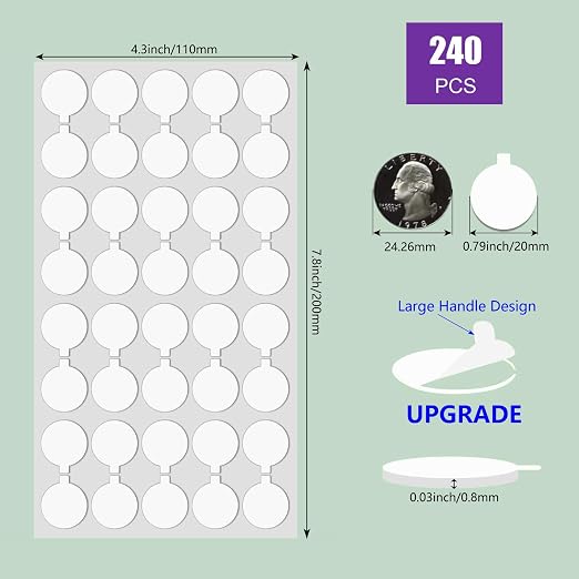 240 Pcs Sticky Tack, Double Sided Sticky Dot, No Trace Poster Adhesive Putty - Image 2
