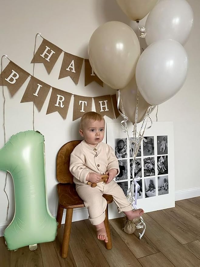 Number 0 Balloon Birthday Decorations, 40In Sage-Green Balloons - Image 3