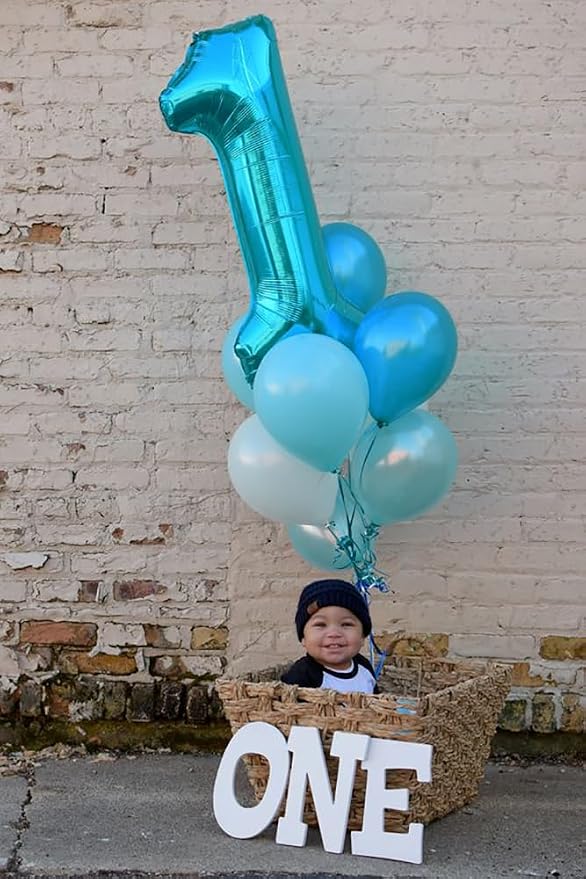 Number 6 Balloons 40 Inch for 6 16 Birthday Party Decorations, Light Blue | - Image 5