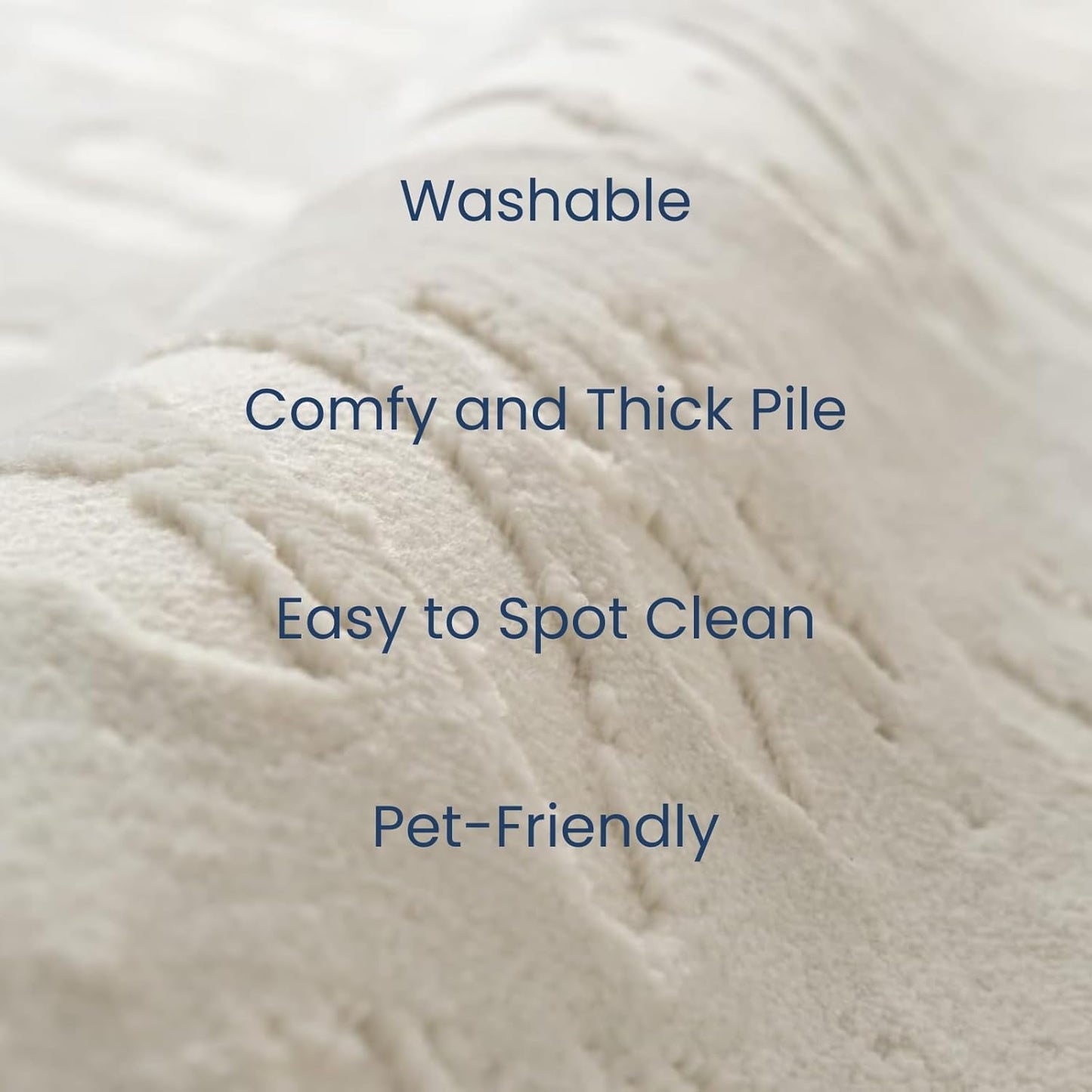 Revival Rugs Shell 7'10"x10' Washable Area Rug for Living Room Bedroom - 100% Recycled Oeko-TEX Certified, Medium Pile, Beige, Cream
