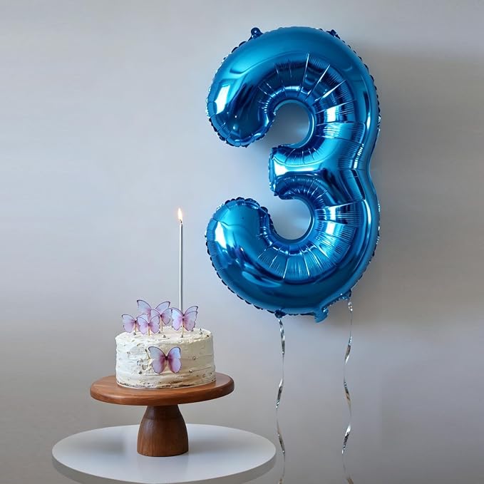 40 Inch Navy Blue Number 0 Foil Balloon - Image 3