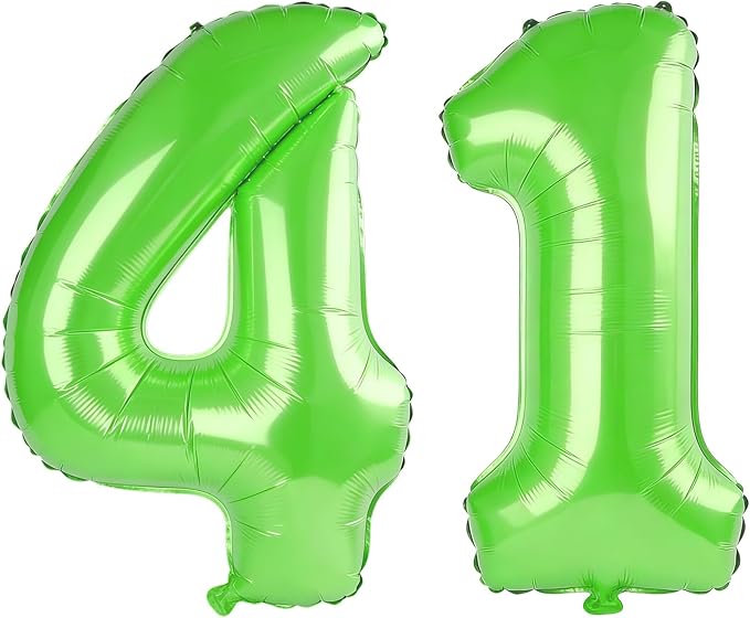 40 Inch Number 41 Balloons for 41st Birthday Party Decorations, 0-100 Fruit by FOBELEC