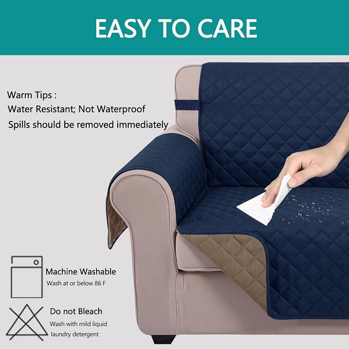 U-NICE HOME Futon Sofa Covers 68''Armless Couch Cover, Pet Friendly, Elastic - Image 5