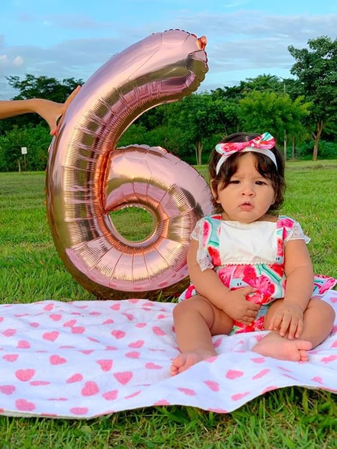 8 Balloon Numbers Birthday Decorations, 40In Rose Gold Balloons - Image 3