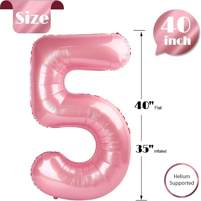 Pastel Pink 5 Balloon - Image 5