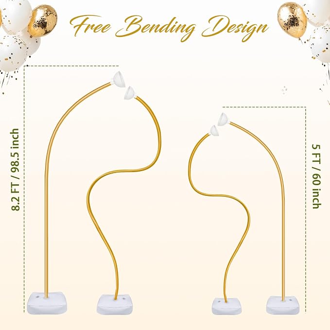 OurWarm Balloon Arch Kit with Balloon Pump Electric, 8.2FT & 5FT Gold Half - Image 2