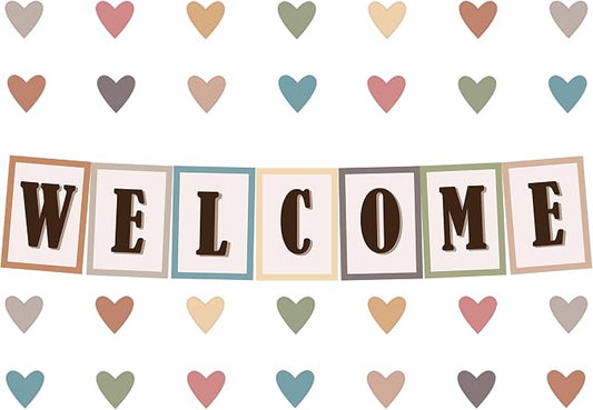 Youngever 67 pcs Confetti Pennants Welcome Bulletin Board by Youngever