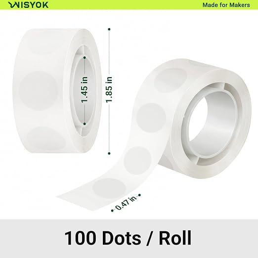 WISYOK Clear Glue Points Dots, Double Sided | Adhesive Dots - Image 2