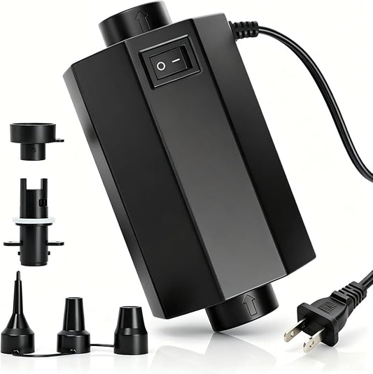 Electric Air Pump for Inflatables, Inflator Deflator Quick-Fill, Compact Pump by Estgora