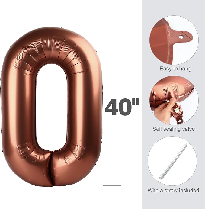 Number Balloons 3 Balloon Coffee - Image 5