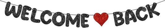 Fulmoon Pre Strung Welcome Back Glitter Banner First Day of School Party by Fulmoon