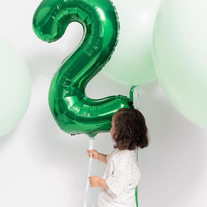 Green Number 50 Balloon 40 Inch, 50th Birthday Party Decorations Men Women | - Image 3
