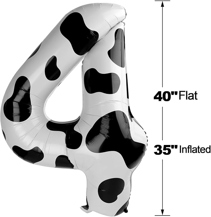 Cow Print 4 Balloon - Image 5