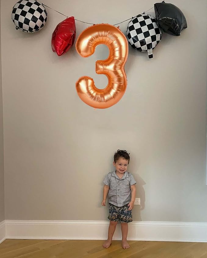 Orange Number 5 Balloon 40 Inch, 5th Birthday Party Decorations Men Women | - Image 4