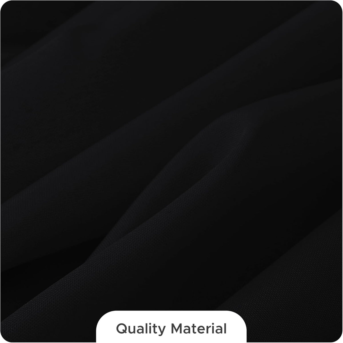 Fitable 8 Pack Rectangle Tablecloths: Stain Resistant Wrinkle Free Fabric Table Clothes, Washable Reusable Polyester Table Covers for Wedding Party Birthday Banquet Reception(Black, 90x132 Inch)