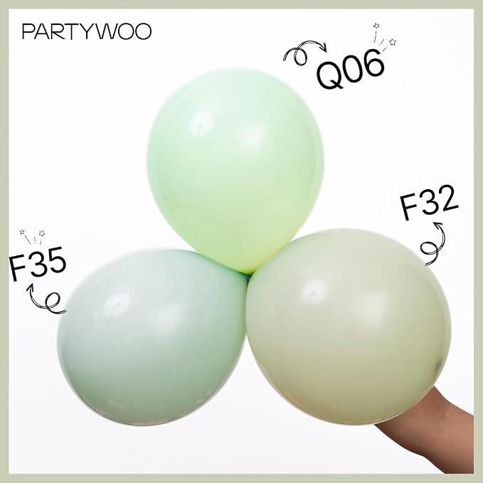 PartyWoo Sage Green Balloons 100pcs Boho Dusty Olive Green Color | Balloons - Image 5