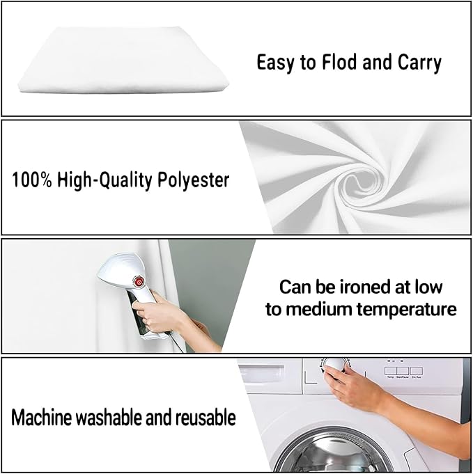 White Photography Backdrop for Photoshoot, Fabric 8x10ft | Polyester Studio - Image 7