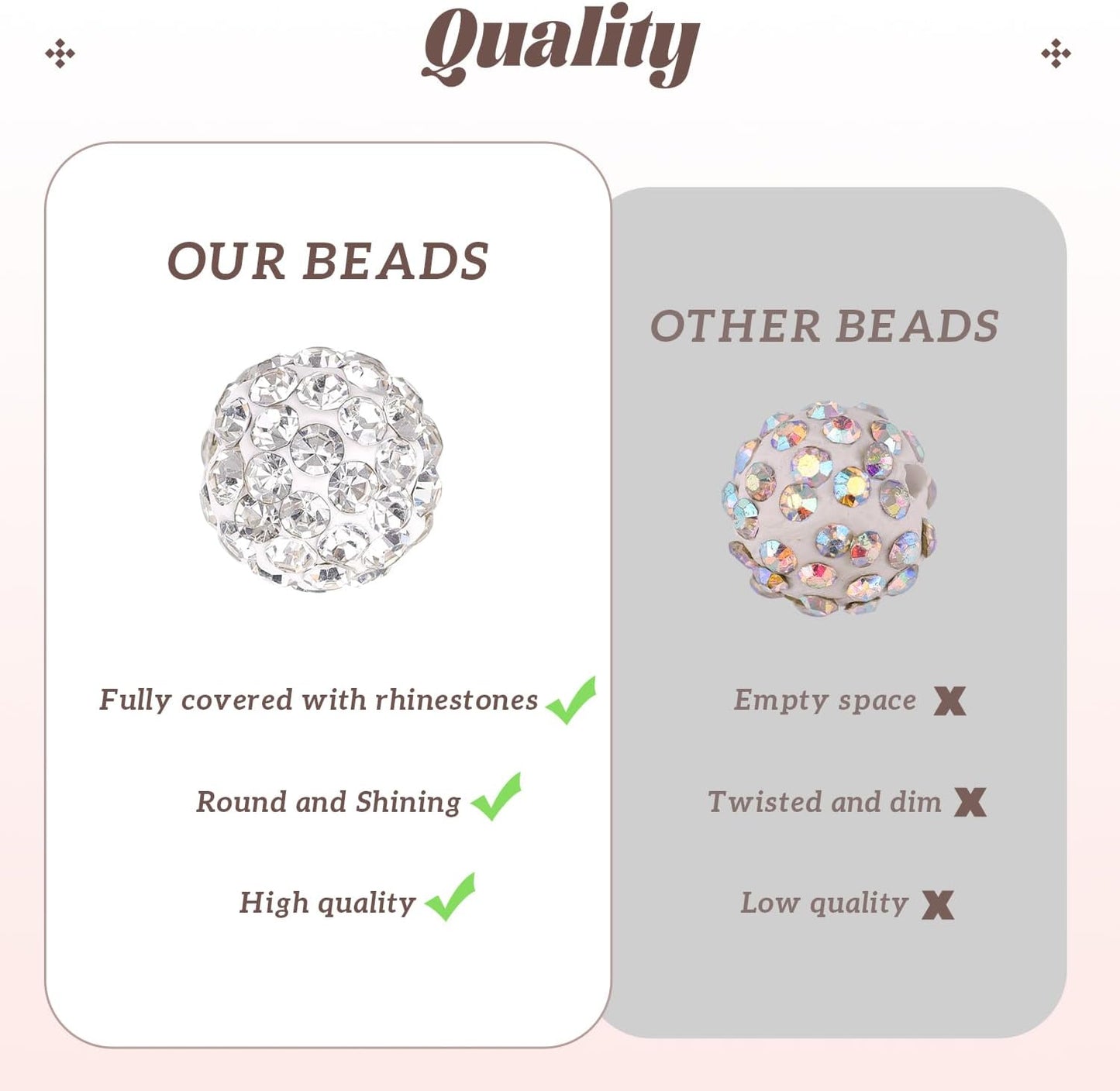 160pcs 10mm Rhinestone Beads for Jewelry Making, Light Yellow Shiny Round Disco Beads Bulk, Sparkle Crystal Clay Christmas for Bracelet Baseball Necklace Earring Crafting and DIY