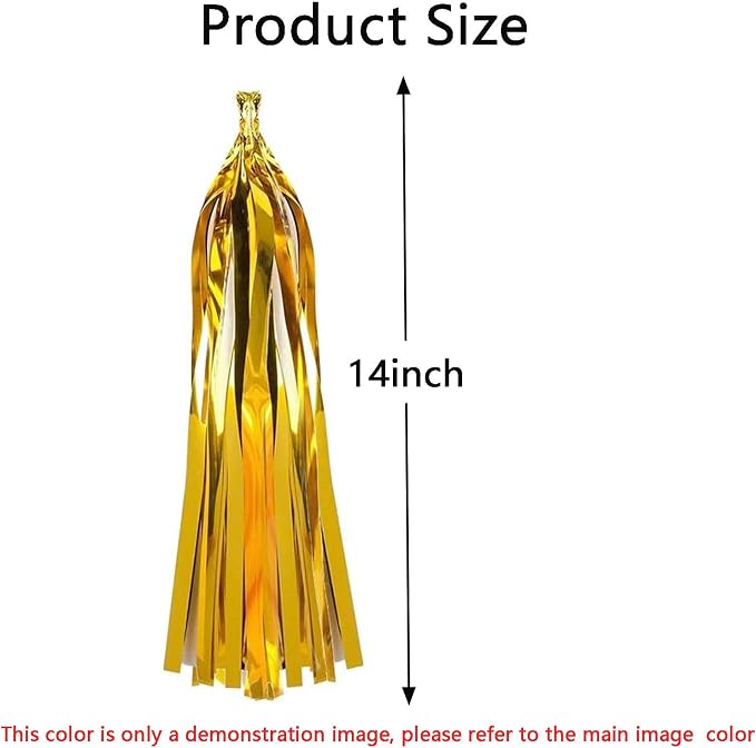 We Moment Black Red Gold Tissue Paper Tassels Party Tassel Garland Banner - Image 2