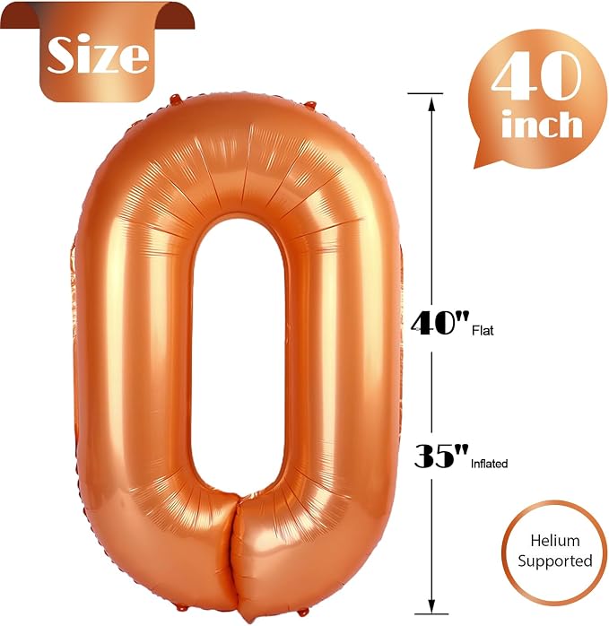 Orange 0 Balloon - Image 5